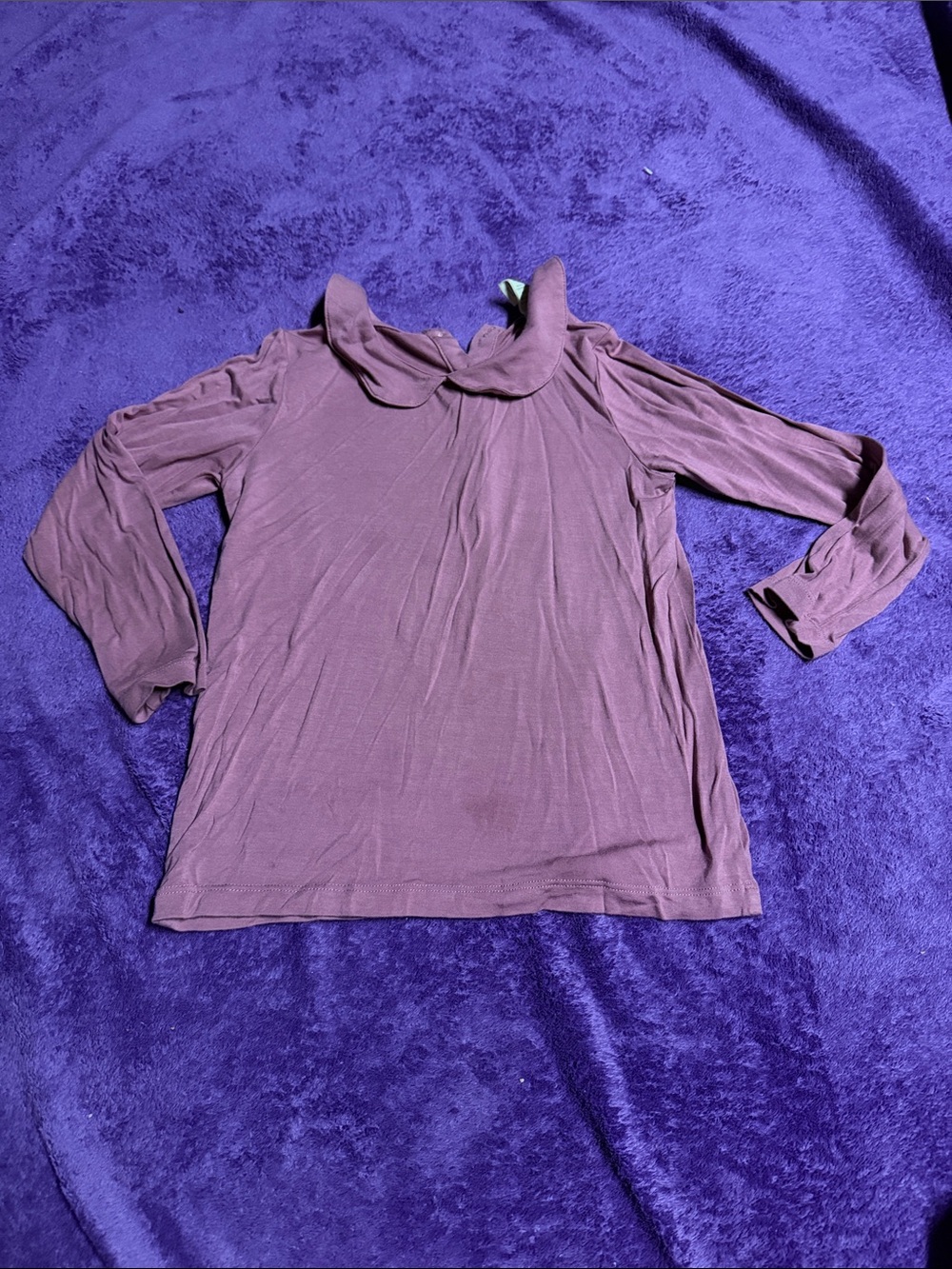 kate quinn Mauve Peter Pan Collar Long Sleeve Top